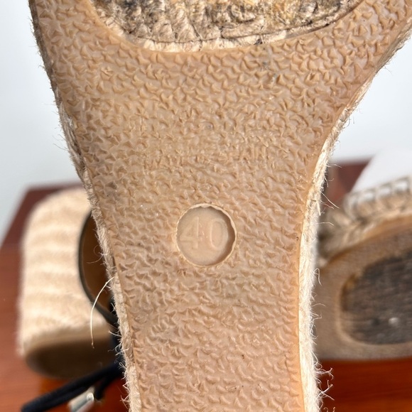 Romena Spain strappy wedges, 40, faux leather, lace back Summer Euro Beach Chic - Picture 9 of 9